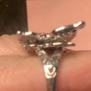 Smithsonian institution butterfly gemstone ring